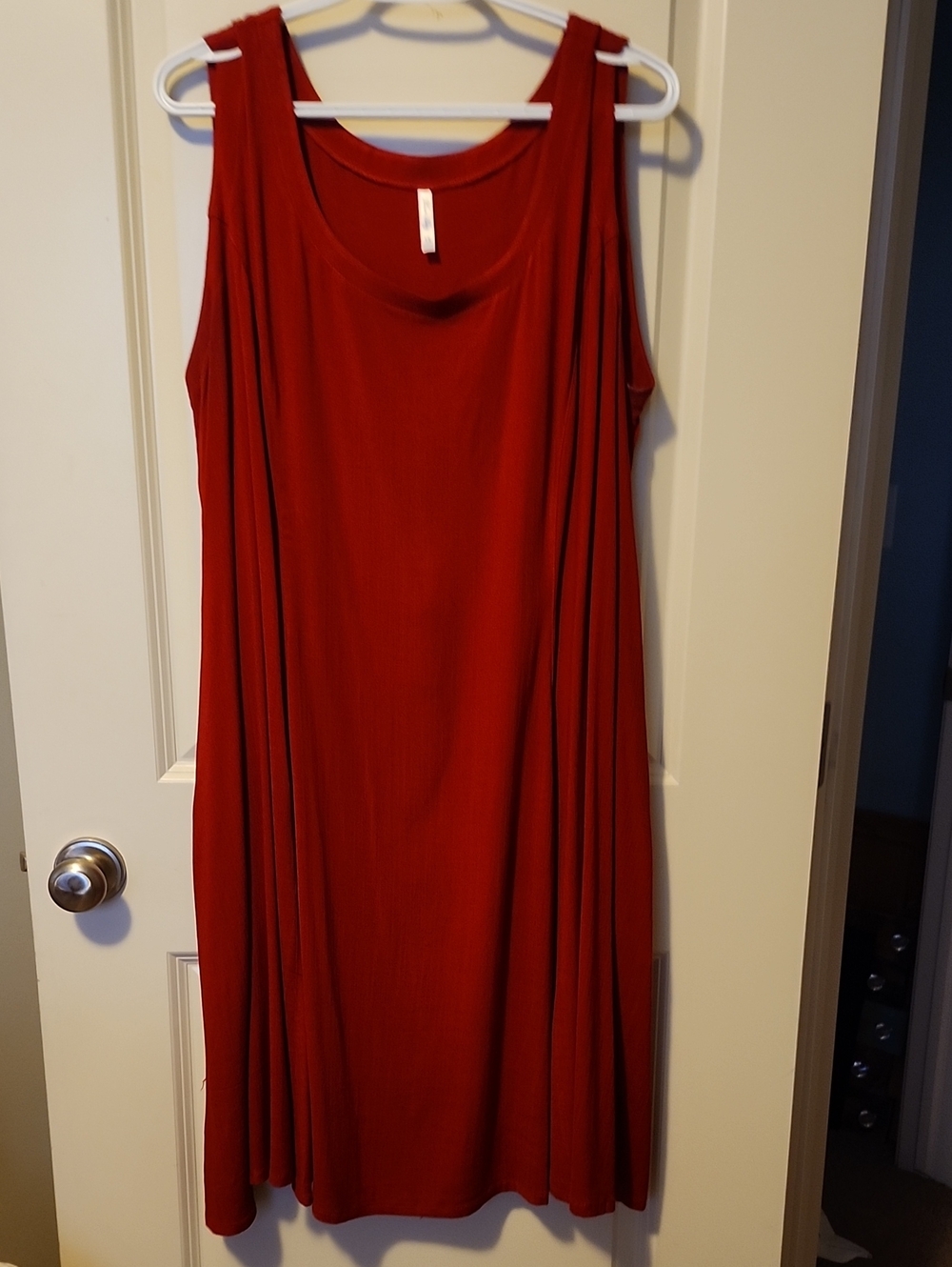 Blue Sky Red Sleeveless Swing Dress - Unbranded EUC